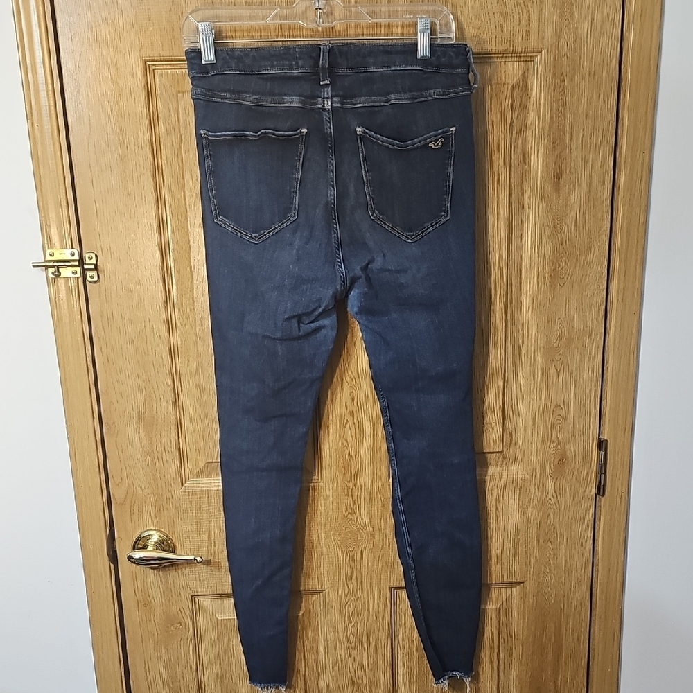 Hollister Dark Blue Distressed Skinny Jeans - Picture 10 of 10